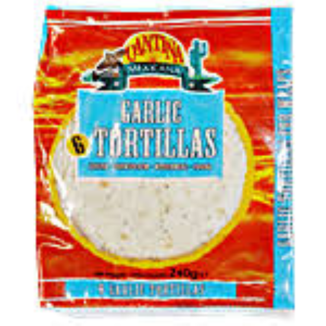 CANTINA MEX 6 SALSA GARLIC TORTILLAS 240G